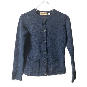 Burden Knitting Mills Vintage Union Made Dark Blue Sweater - Medium